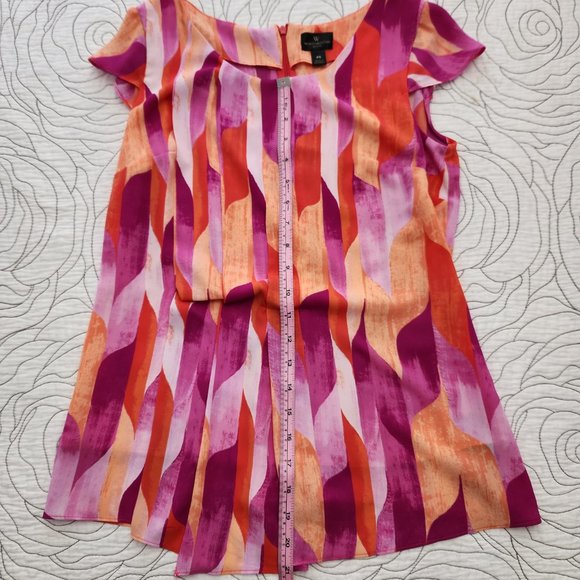 [PS] Colourful Short Sleeve Worthington Petite Blouse - Picture 7 of 11